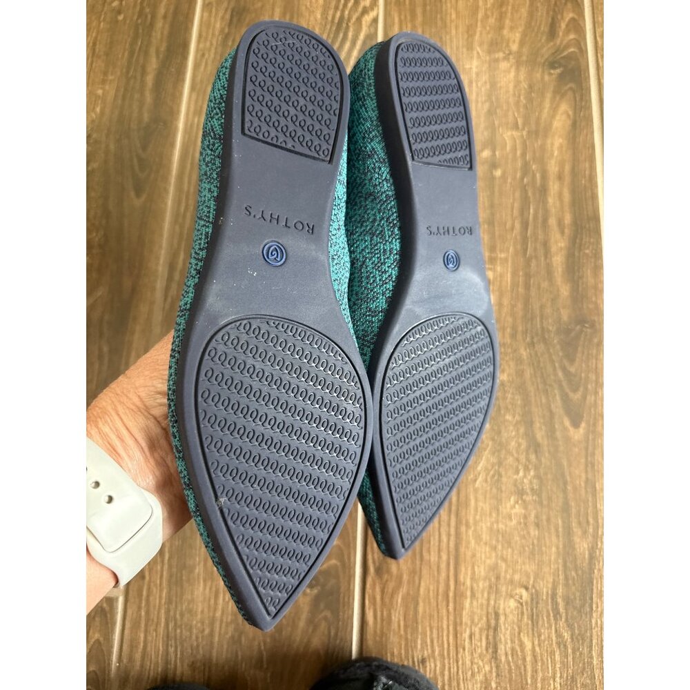 Rothy's size 7 Spruce Python blue Points worn 1 t… - image 5
